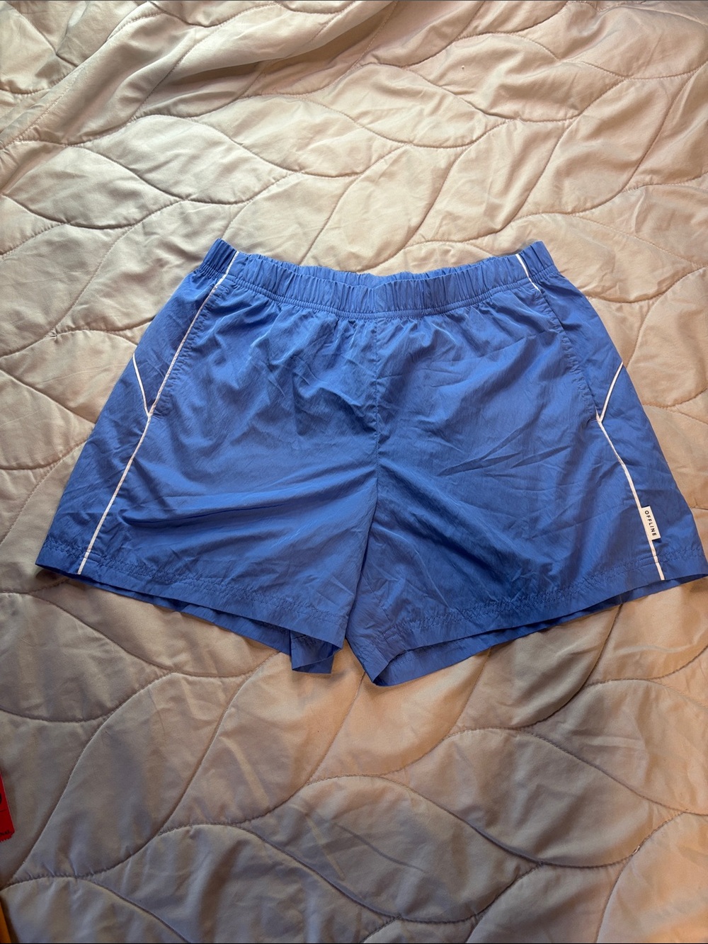 Lightweight Blue Women's Athletic Shorts with Elastic Waistband